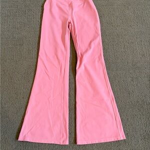 Halara pink flare leggings